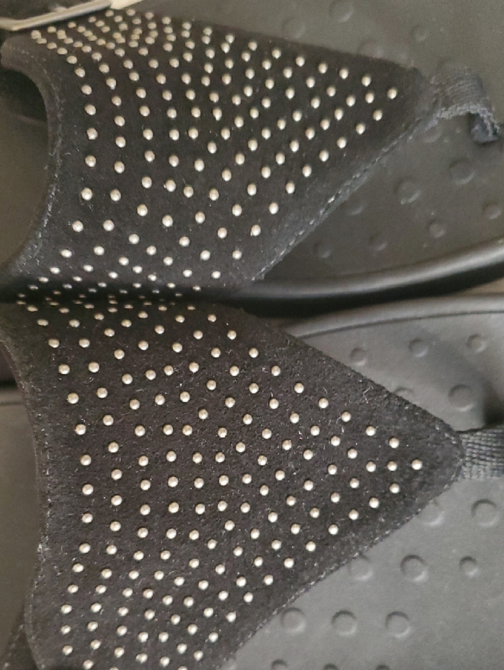 Vionic Black Studded Suede Toe-Post Sandals - Picture 5 of 14